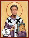 Jon Stewart Daily Show Saint Celebrity Prayer Candles Gifts