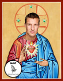 Rob Gronkowski Gronk New England Patriots Saint Celebrity Prayer Candles