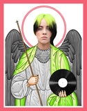 funny saint Billie Eilish celebrity prayer candle novelty gift
