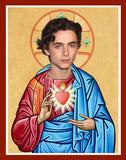 funny saint Timothée Chalamet celebrity prayer candle novelty gift