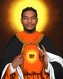 Ja'Marr Chase Cincinnati Bengals Saint Celebrity Prayer Candle Gift