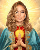Jennifer Lopez Saint Celebrity Prayer Candle Funny Gift