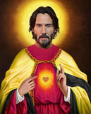 Keanu Reeves Saint Celebrity Prayer Candle Gift