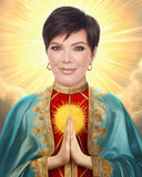 Kris Jenner Saint Celebrity Prayer Candle Funny Gift