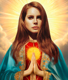 funny Lana Del Rey celebrity prayer candle gift