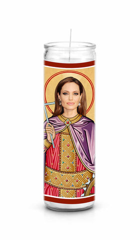 Angelina Jolie Saint Celebrity Pop Culture Prayer Candle