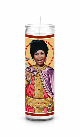 aretha franklin saint celebrity prayer candle
