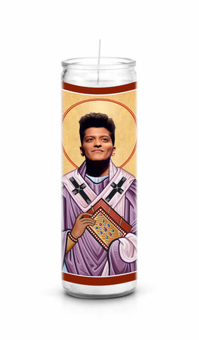 Bruno Mars Saint Celebrity Prayer Candle