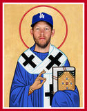 saint Clayton Kershaw Los Angeles Dodgers celebrity prayer candle novelty gift