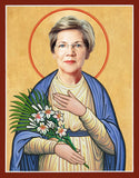 funny Elizabeth Warren celebrity prayer candle novelty gift