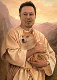 Elon Musk Doge Coin Saint Celebrity Prayer Candle