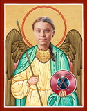 funny Greta Thunberg celebrity prayer candle novelty gift