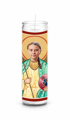 Greta Thunberg Saint Celebrity Prayer Candle