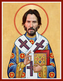 funny Keanu Reeves celebrity prayer candle novelty gift