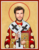 funny Liam Hemsworth celebrity prayer candle novelty gift