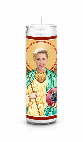 Miley Cyrus Saint Celebrity Prayer Candle