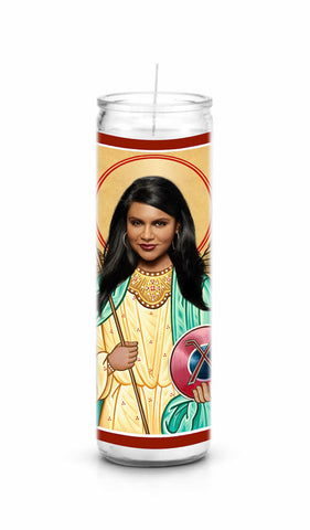 Mindy Kaling Saint Celebrity Prayer Candle funny novelty gift