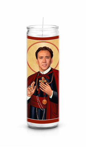 Nicolas Cage Saint Celebrity Prayer Candle