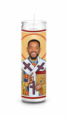 funny Will Smith celebrity prayer candle novelty gift